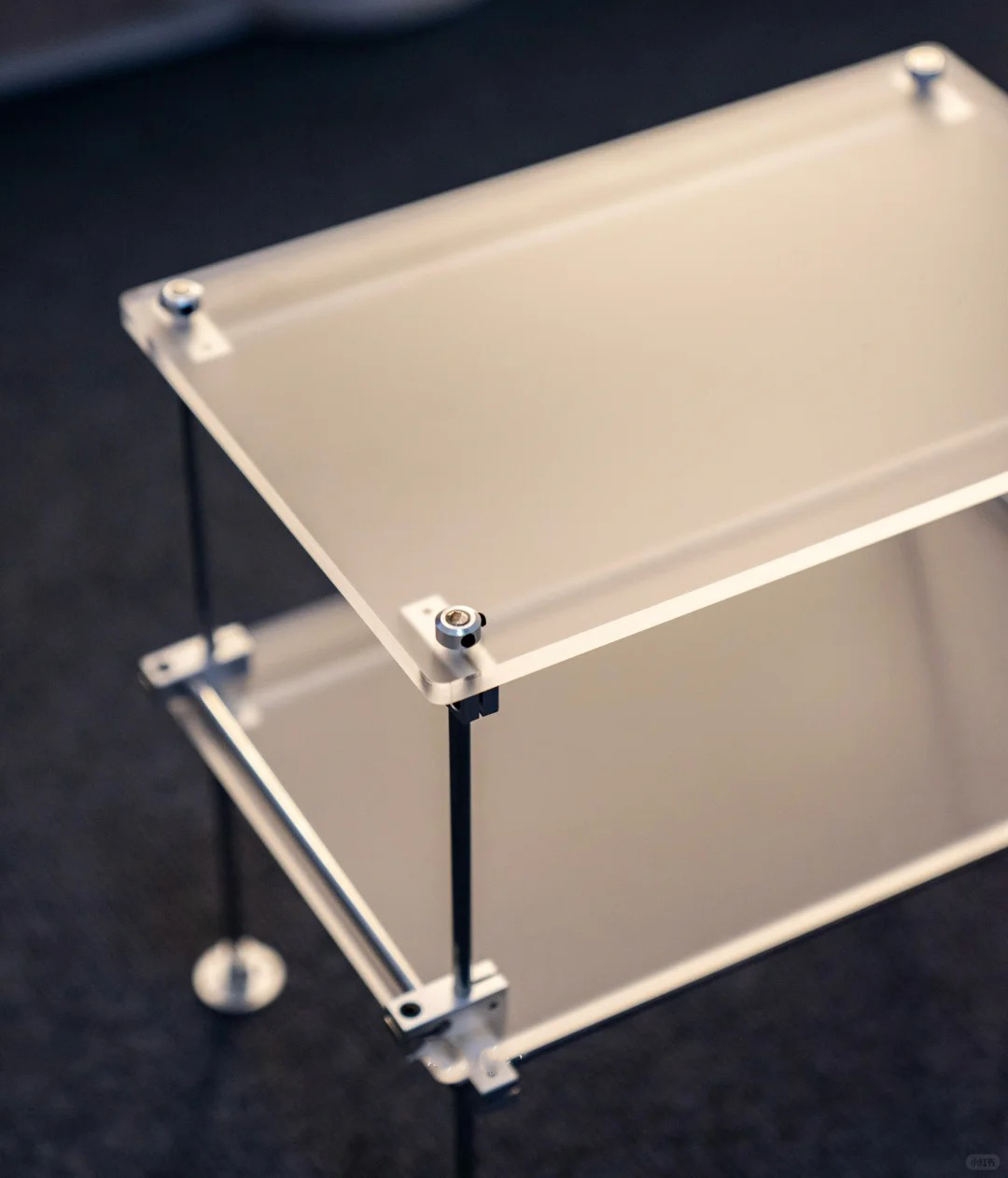 Frosted acrylic double layer storage rack